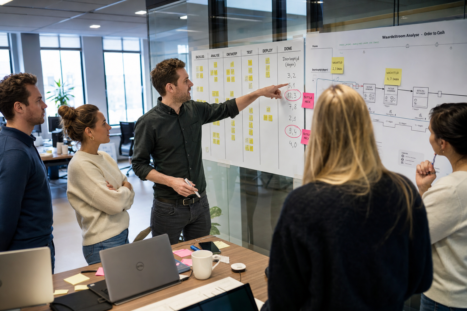 Procescoördinator aan het werk