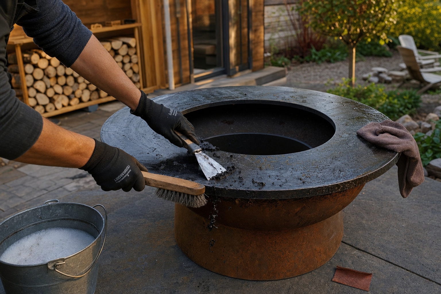 BBQ ring vuurschaal schoonmaken en onderhouden