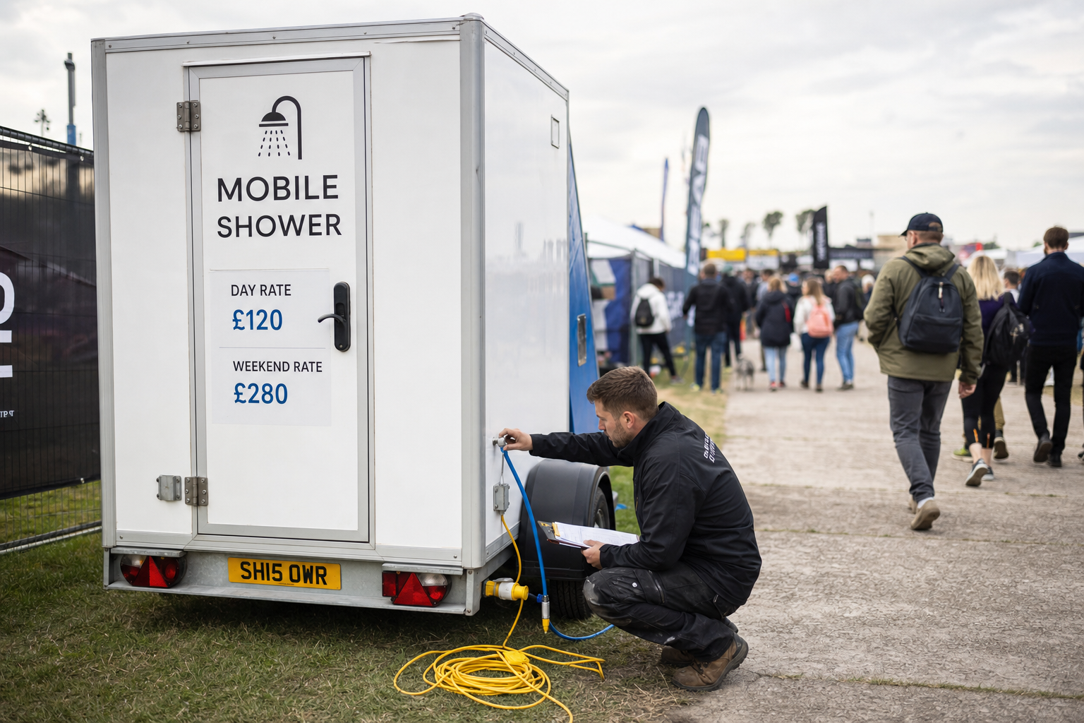 Mobiele douchecabine huren prijsfactoren