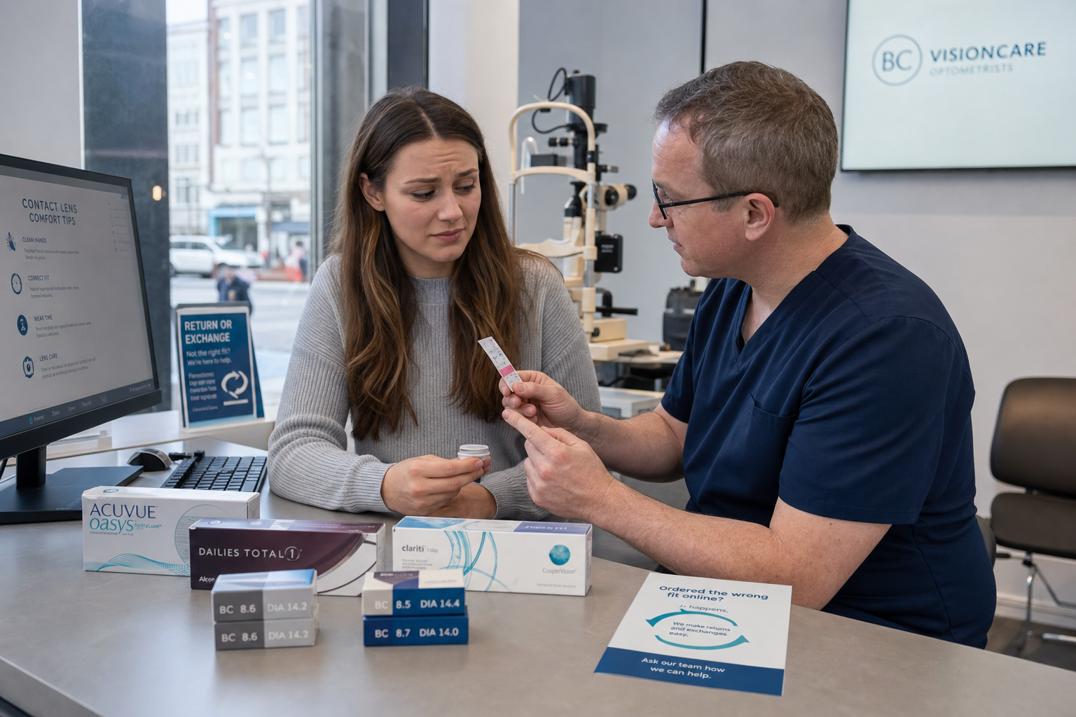 Contactlenzen pasvorm controleren