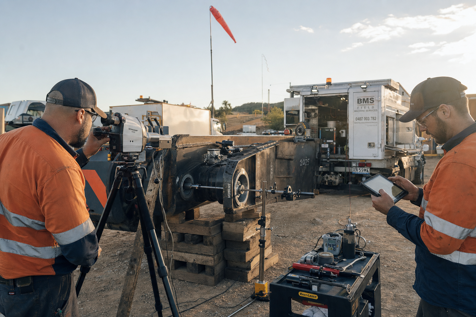 Coaxiality measurement during line boring