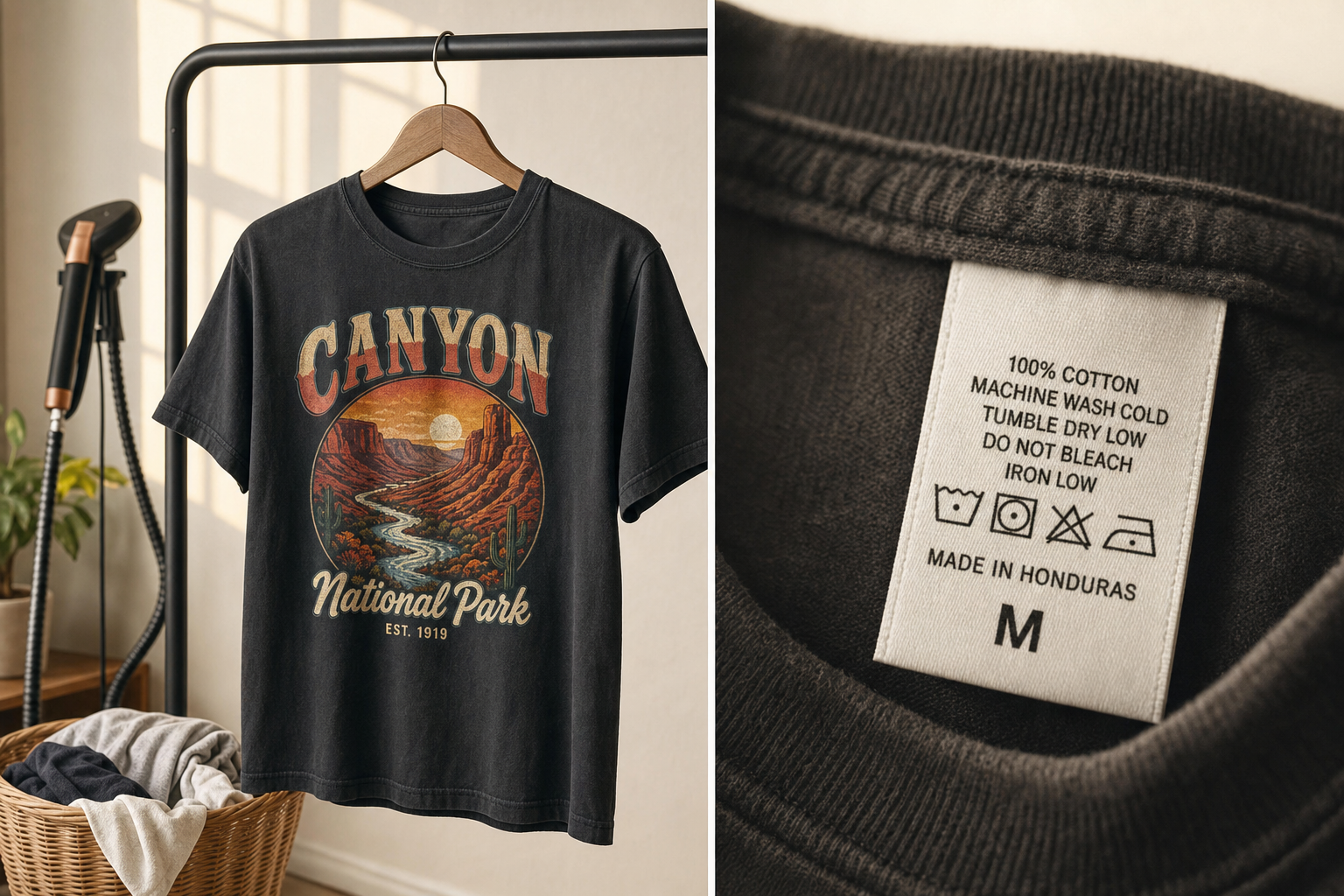 T-shirt print verzorging