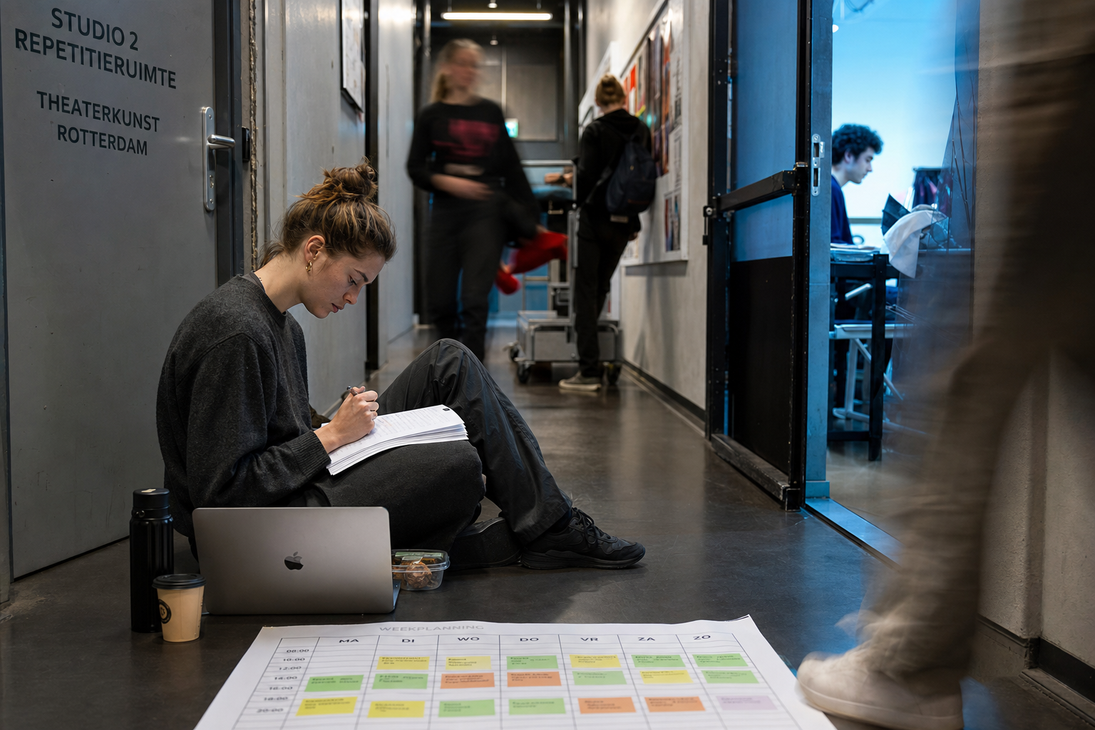Weekrooster theaterschool met verschillende vakken