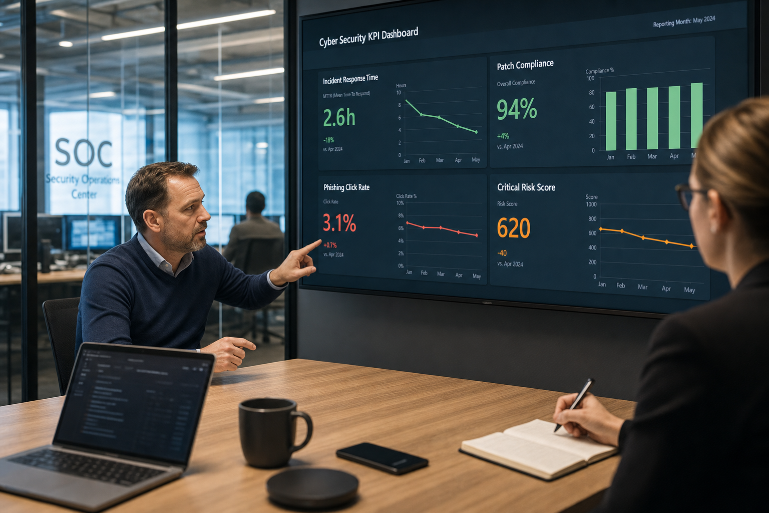 Cyber security KPI dashboard