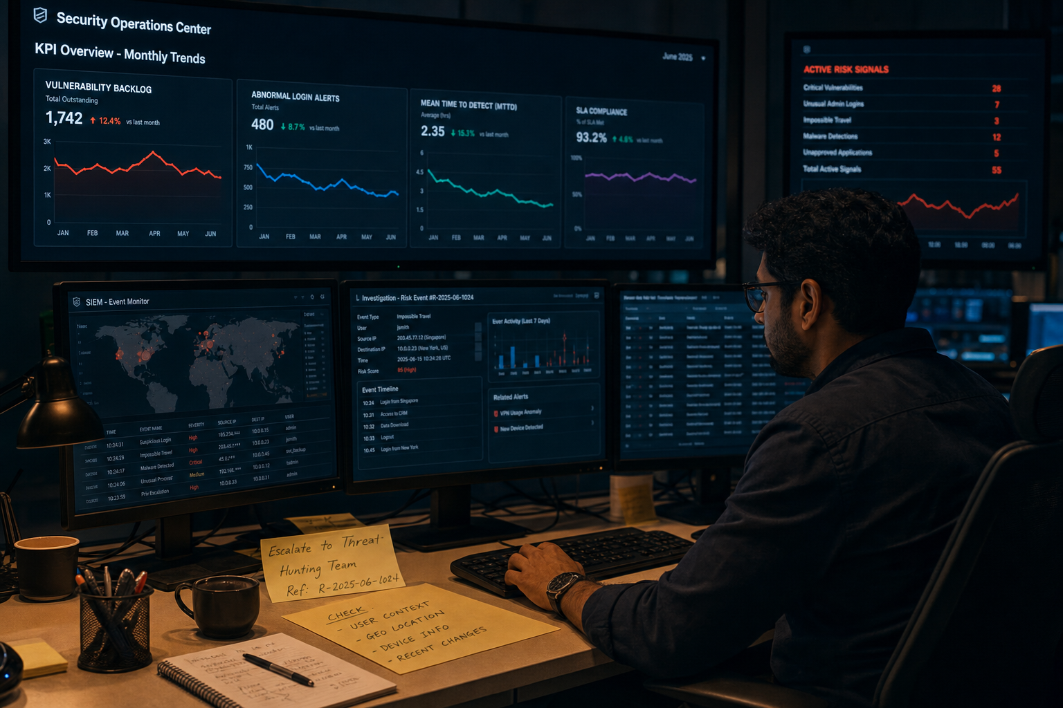 Security metrics dashboard