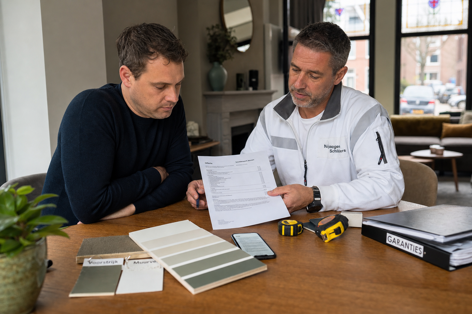 Schilder aan het werk in woning Nijmegen