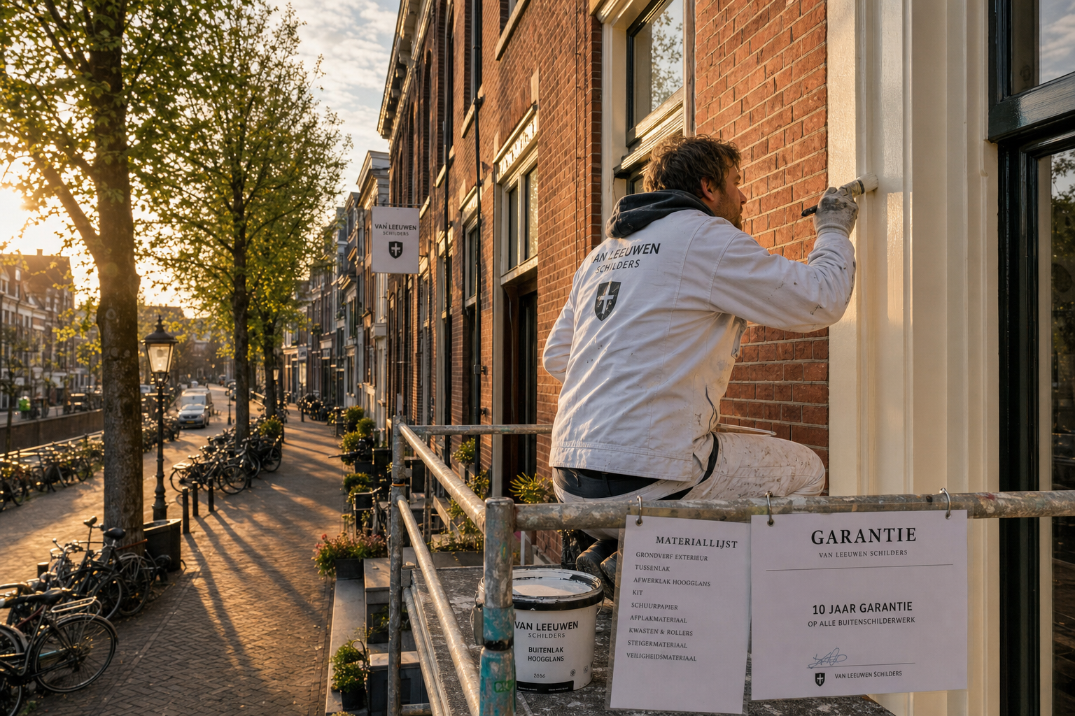 Verfstalen en materialen schilderwerk
