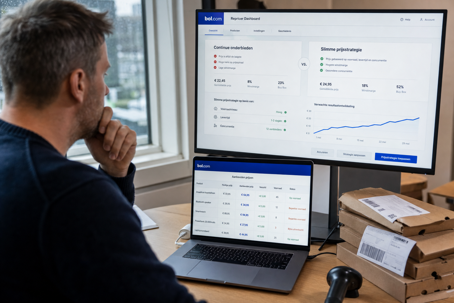 Bol.com repricer strategie vergelijking