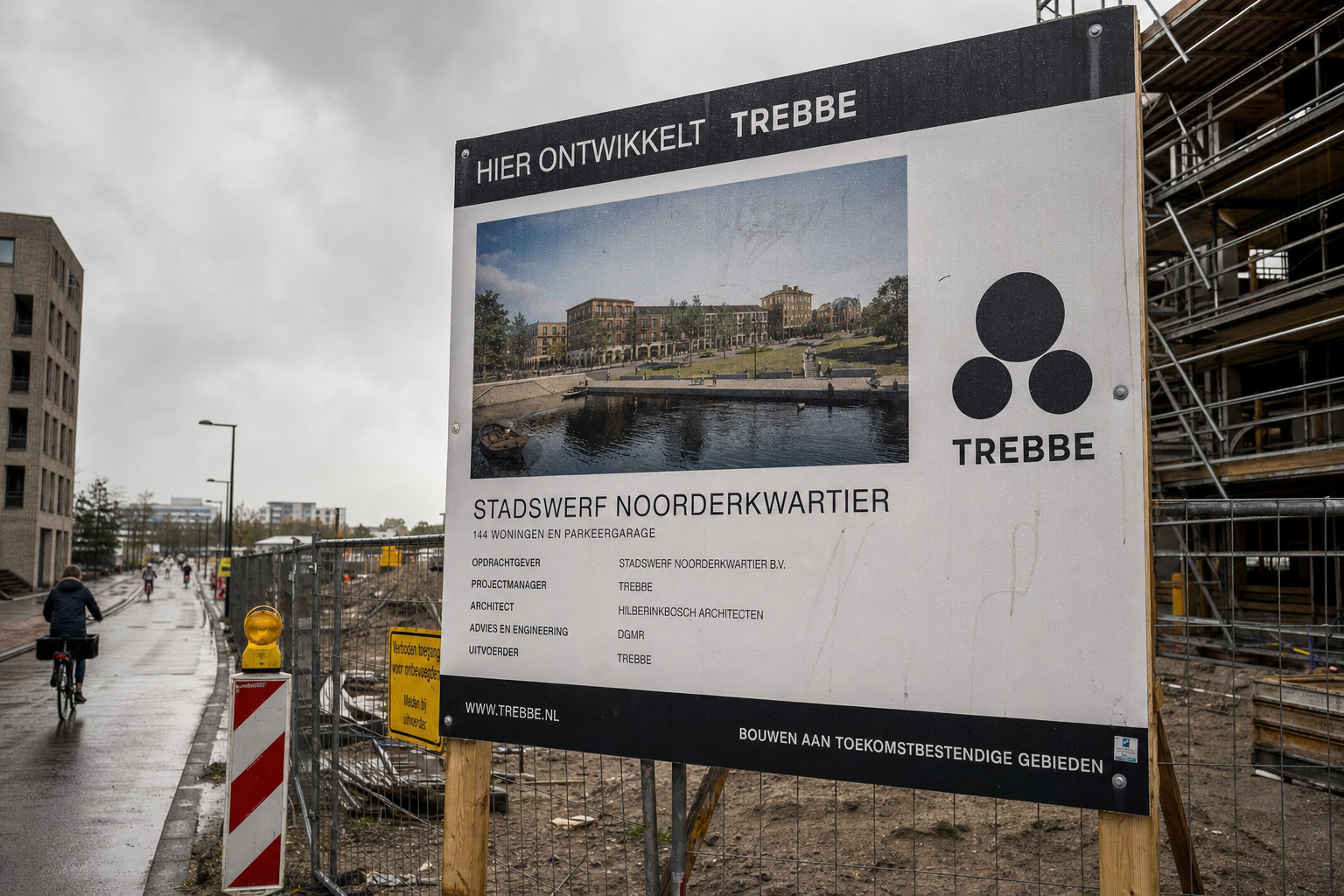 Weer- en vandalismebestendig bouwbord