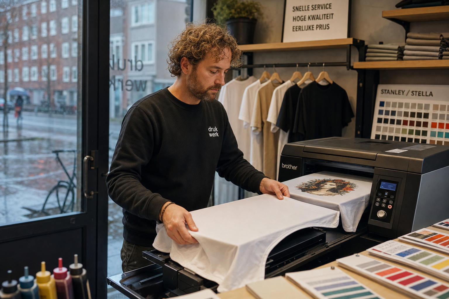 Snel shirt bedrukken proces