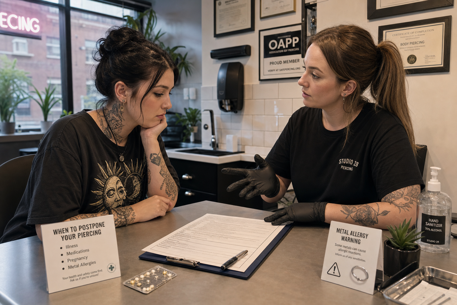 Wanneer geen piercing laten zetten