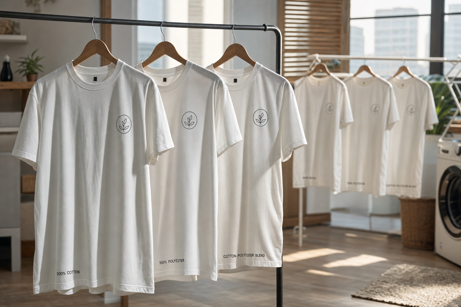 Vergelijking bedrukte shirts verschillende stoffen
