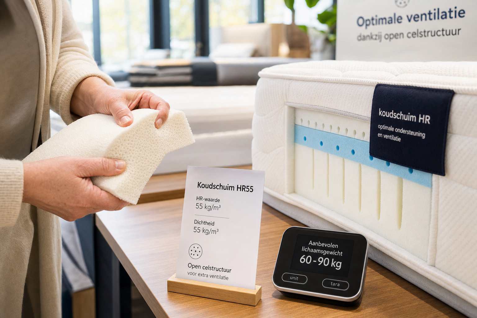 Koudschuim matras eigenschappen