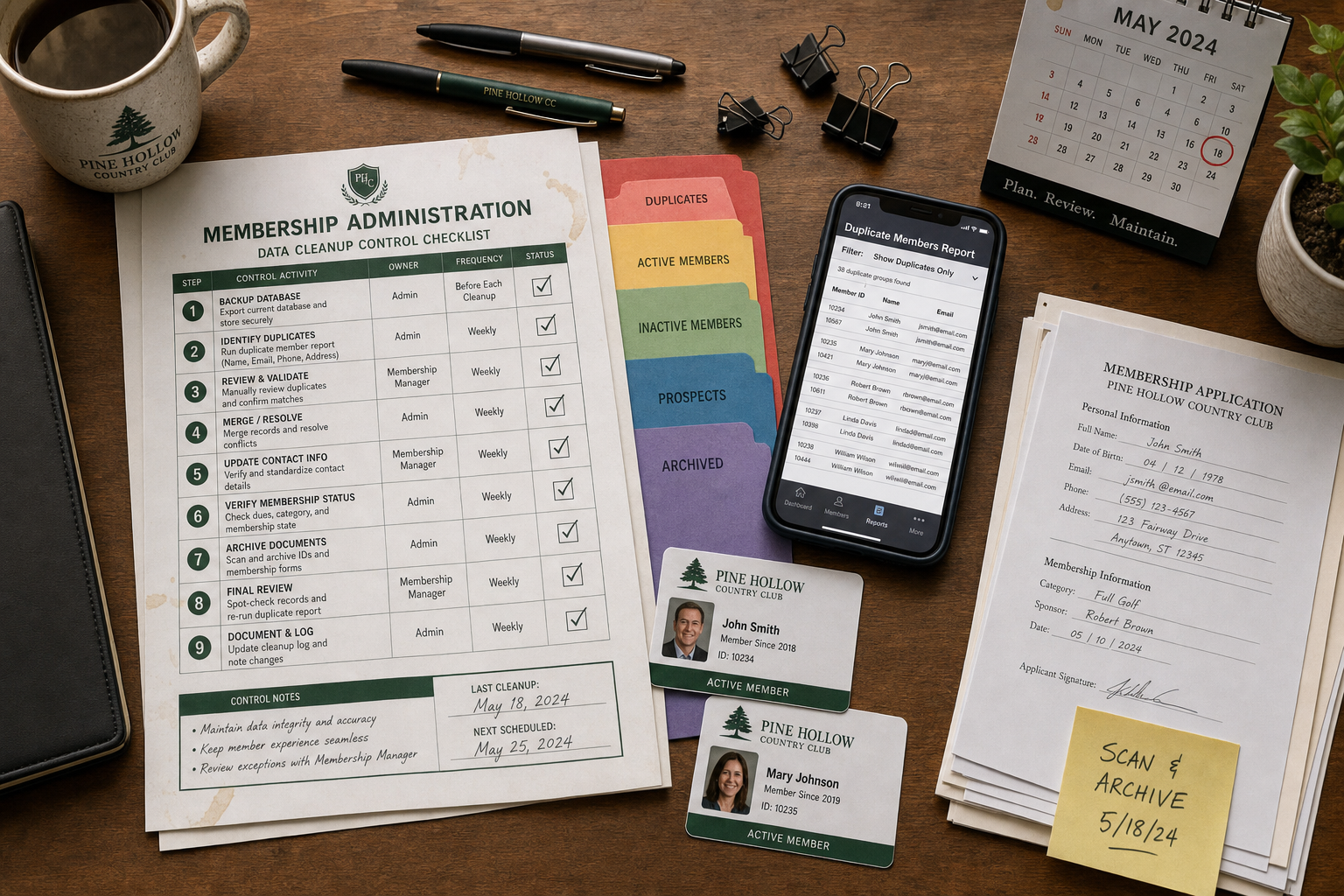 Controlelijst ledenadministratie opschonen