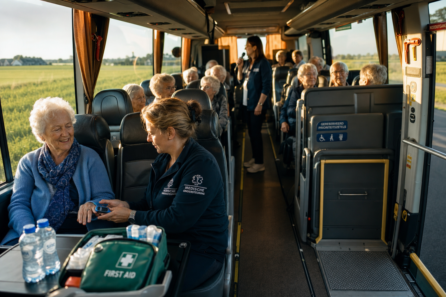 Medische begeleiding tijdens busreizen