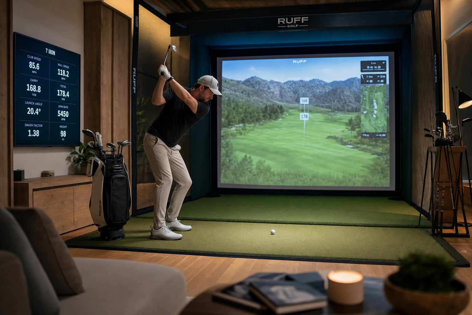 RUFF Golf indoor simulator vergelijking met driving range